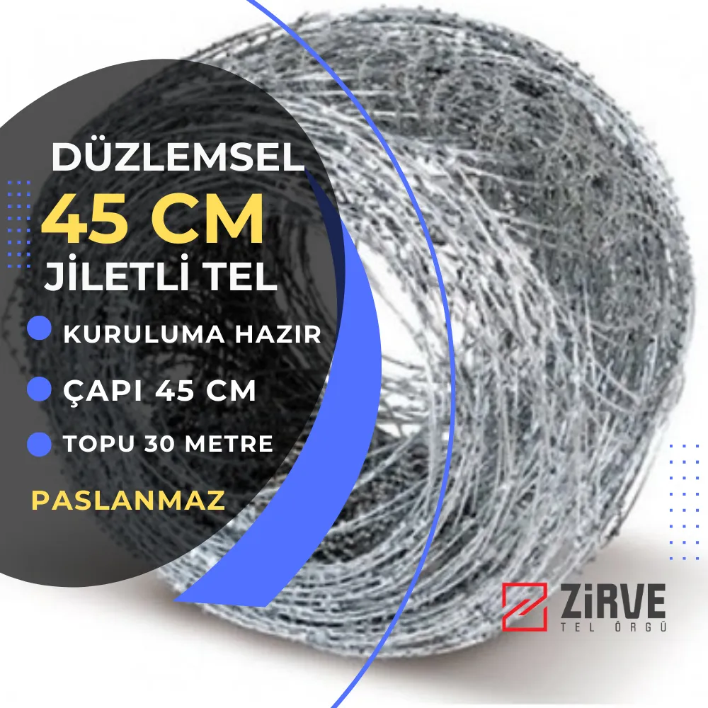 30'luk Düzlemsel Jiletli Tel